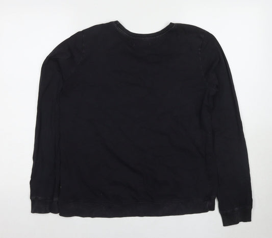 Womens UK Size M RESERVED Black Basic T-Shirt