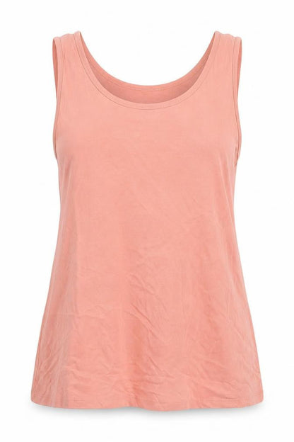 Womens UK Size M Lands' End Pink Basic Tank