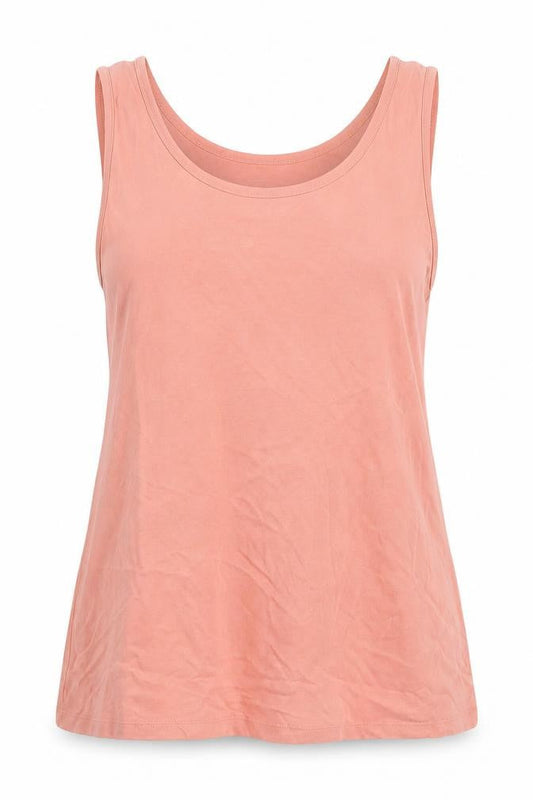 Womens UK Size M Lands' End Pink Basic Tank