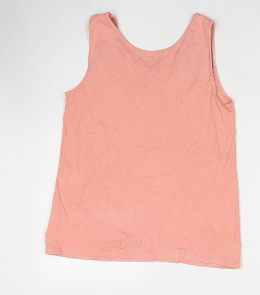 Lands' End Women's Pink Sleeveless Tank M Summer Top