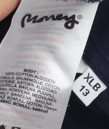 Money Boys' Blue Graphic Print T-Shirt, Size 13 Years
