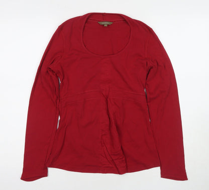 Womens UK Size S Sandwich Red Basic T-Shirt