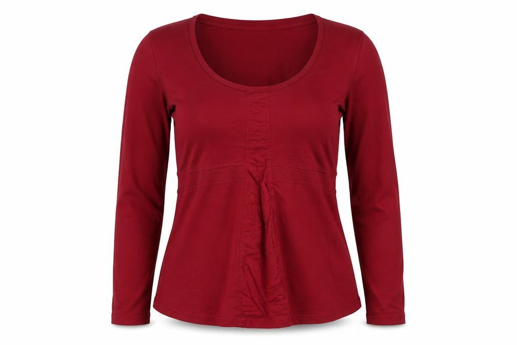 Womens UK Size S Sandwich Red Basic T-Shirt