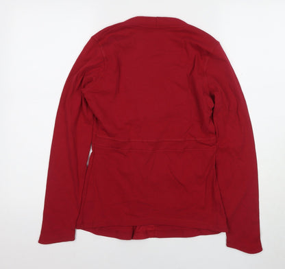 Womens UK Size S Sandwich Red Basic T-Shirt
