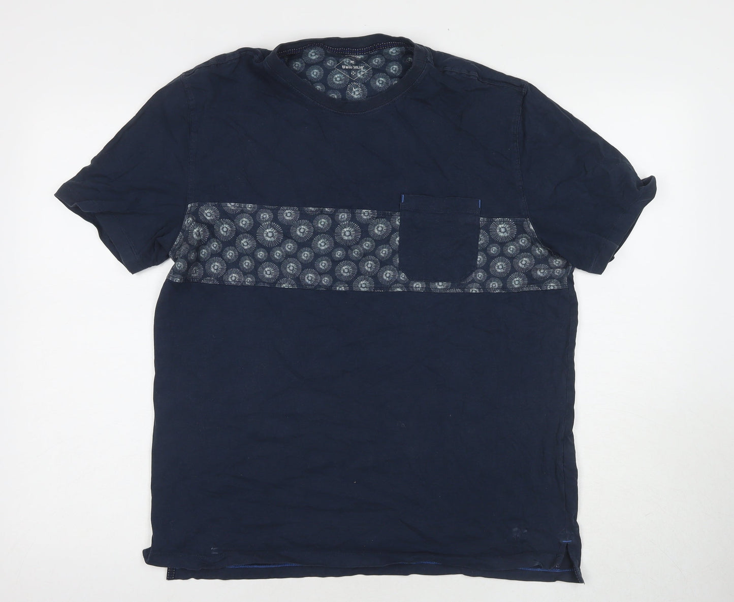 White Stuff Men’s Blue Graphic T-Shirt L