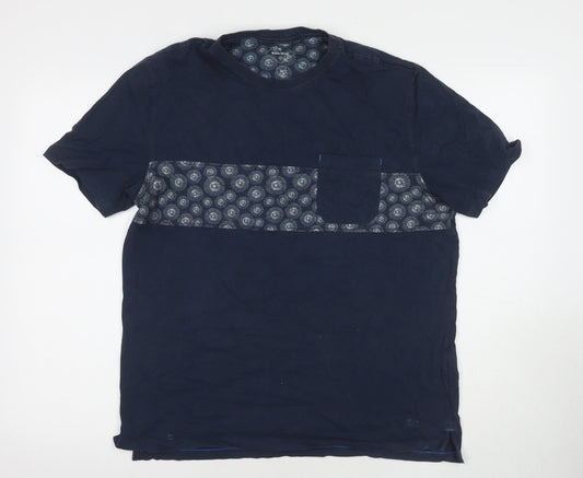 White Stuff Men’s Blue Graphic T-Shirt L