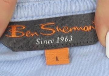Mens UK Size 1 Ben Sherman Blue  T-Shirt