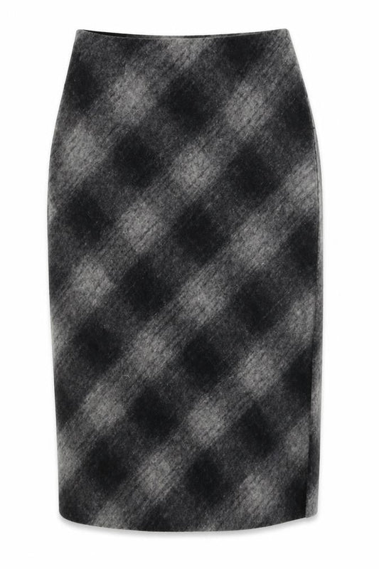 Classics First Avenue Women's Black Check Midi Skirt