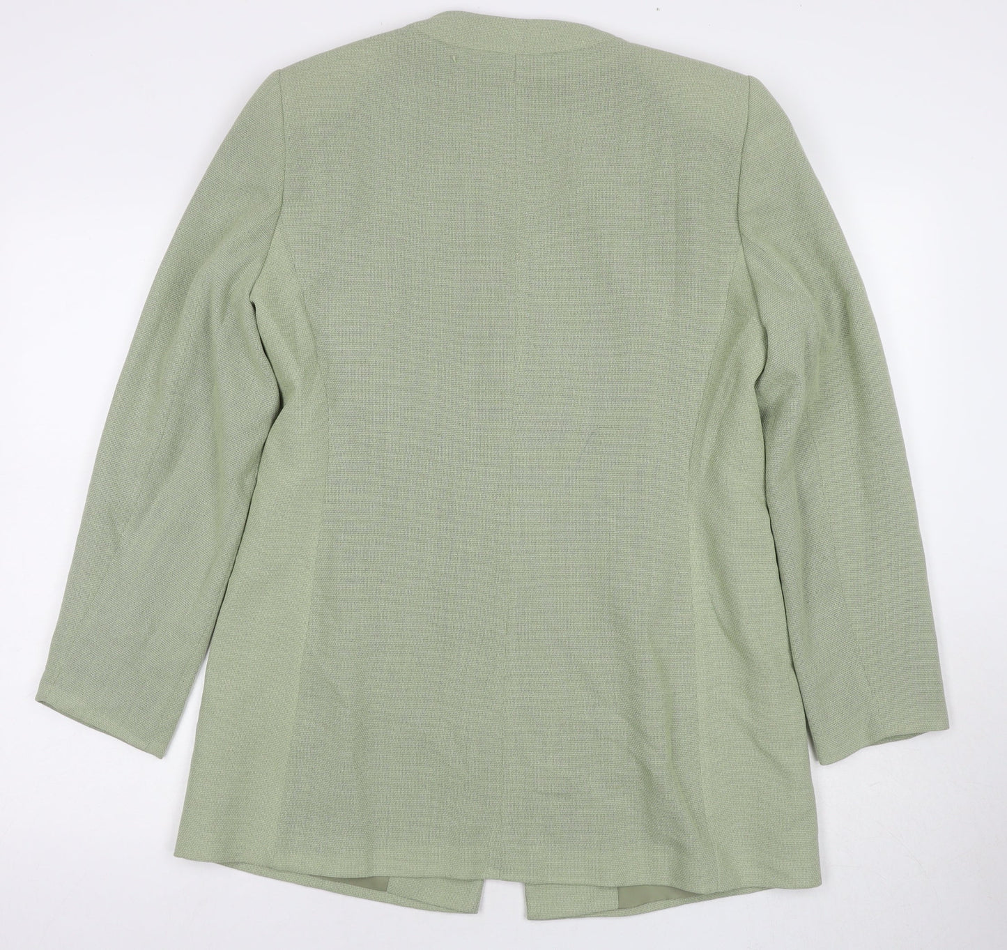 Jacques Vert Women's Green Blazer Size 14 Button Formal