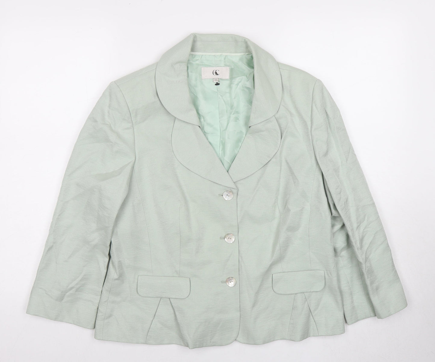 Womens UK Size 14 CC Green Basic Jacket