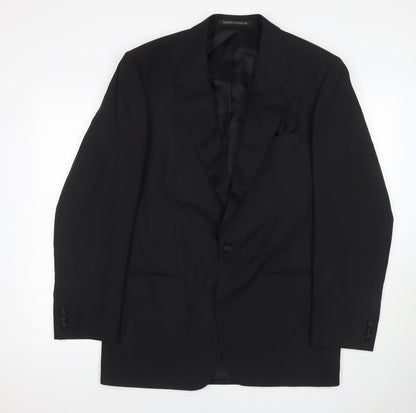 Mens UK Size 40 Marks and Spencer Regular Black Suit Tuxedo