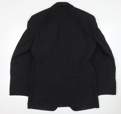 Mens UK Size 40 Marks and Spencer Regular Black Suit Tuxedo