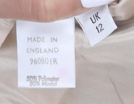 Womens UK Size 12 Viyella Beige Basic Jacket
