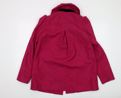 Womens UK Size 10 French Connection Pink Overcoat