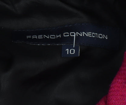 Womens UK Size 10 French Connection Pink Overcoat