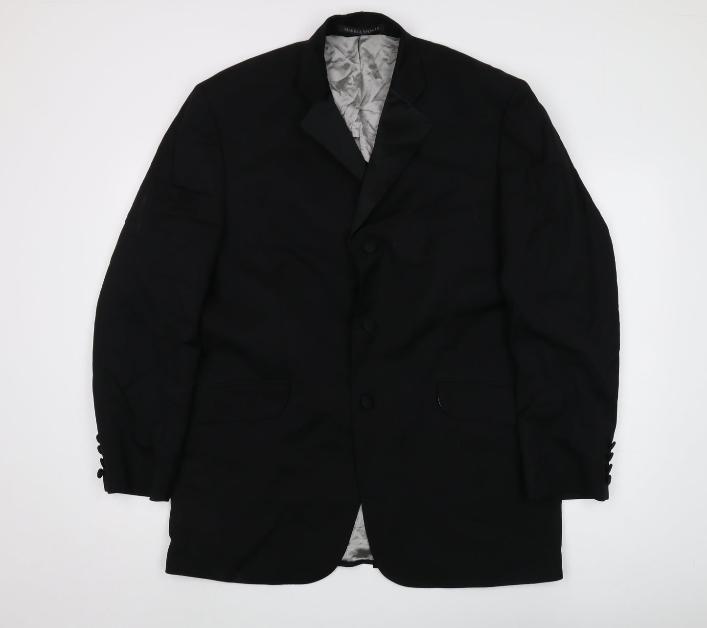 Mens UK Size M Marks and Spencer Regular Black Suit Jacket