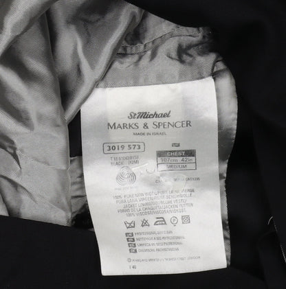 Mens UK Size M Marks and Spencer Regular Black Suit Jacket