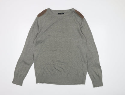 Brave Soul Men's Grey XL Pullover Jumper