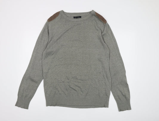 Brave Soul Men's Grey XL Pullover Jumper