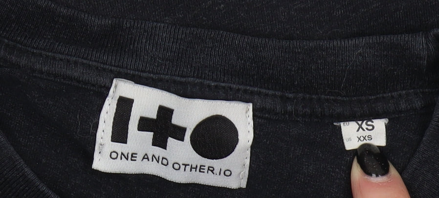One and Other Black XS Unisex Crew Neck T-Shirt