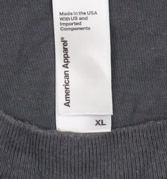 Mens UK Size XL American Apparel Grey  T-Shirt