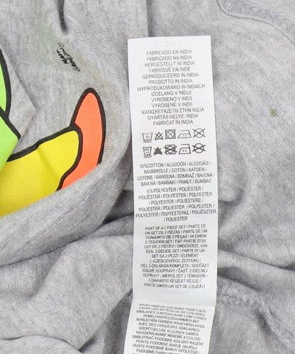 Unisex Adults UK Size XS The Simpsons Grey Jersey T-Shirt