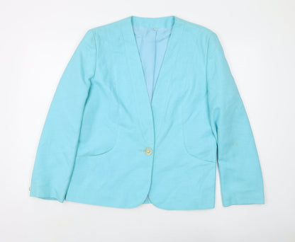 Womens UK Size 14 Miss Smith Regular Blue Blazer