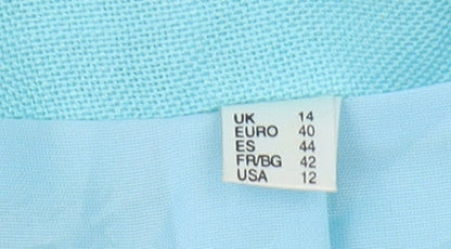 Womens UK Size 14 Miss Smith Regular Blue Blazer