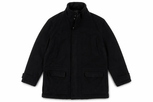 Mens UK Size XL Jeff Banks Black Overcoat