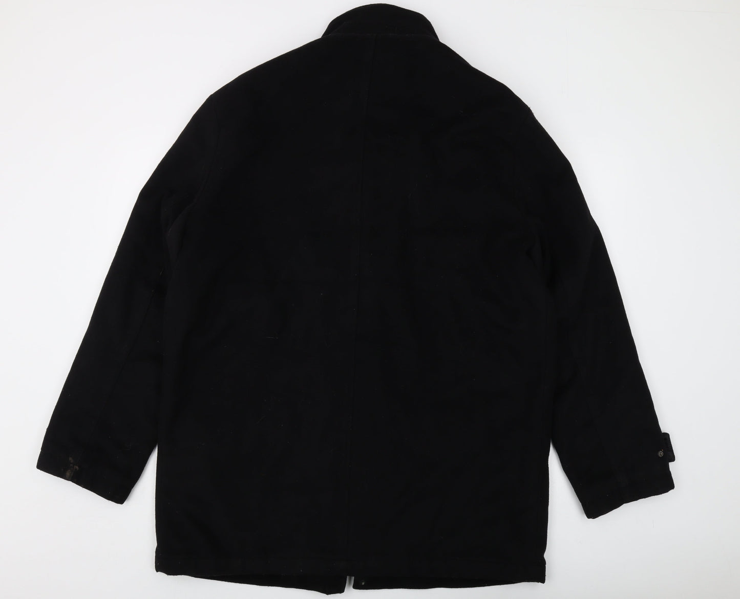 Mens UK Size XL Jeff Banks Black Overcoat