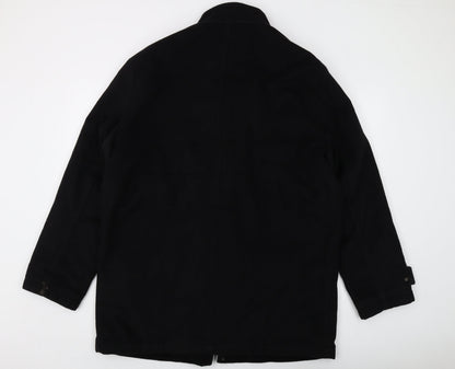 Mens UK Size XL Jeff Banks Black Overcoat