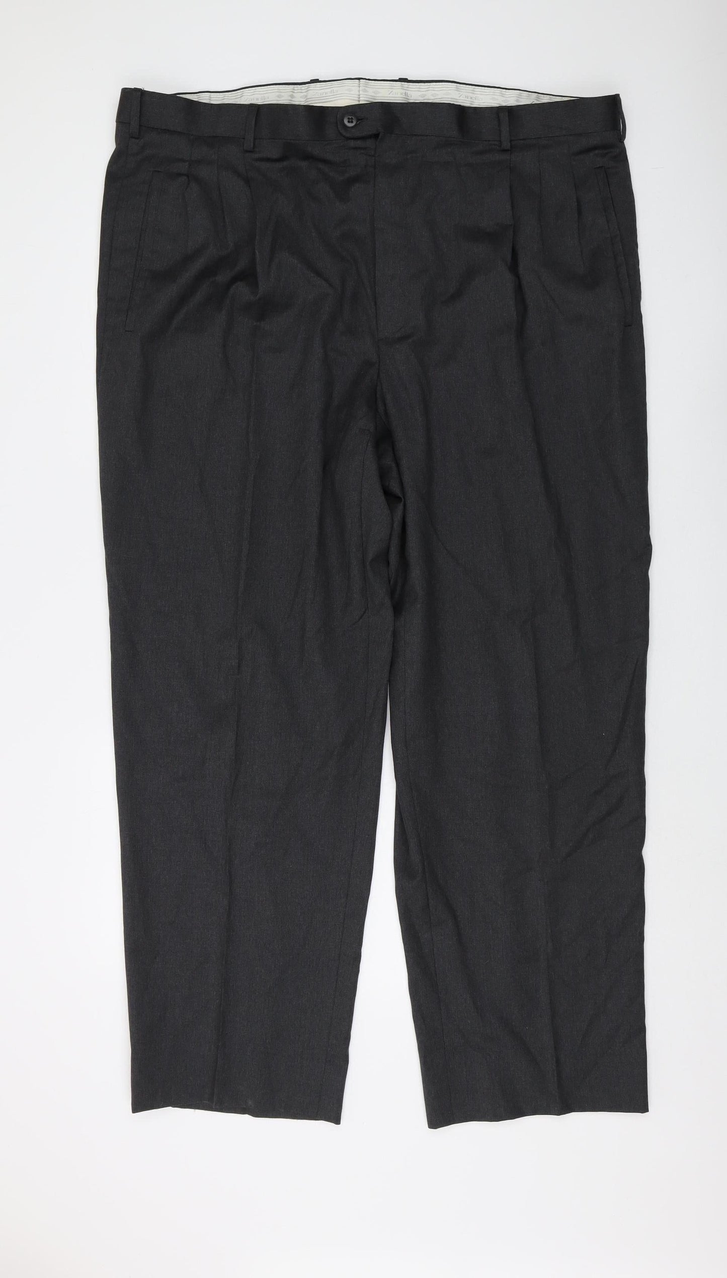 Zanella Men's Black Dress Pants UK 16 Big & Tall