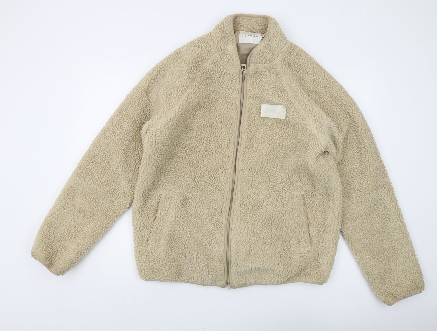Mens UK Size L Topman Beige Puffer Jacket