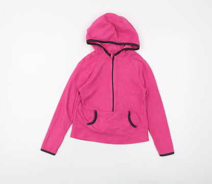 Crane Girls Pink Full Zip Hoodie 7-8 Years - Cosy Fleece