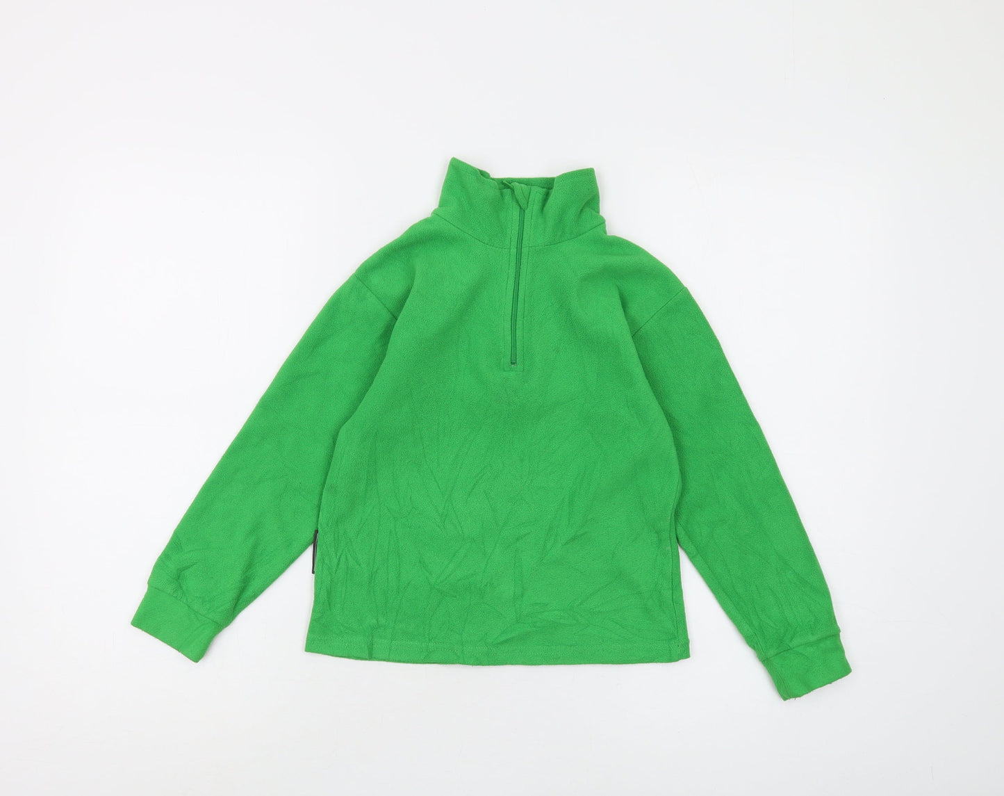 Outdoor Essentials Boys Green Fleece Pullover Sweatshirt 7-8 Years