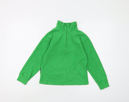 Outdoor Essentials Boys Green Fleece Pullover Sweatshirt 7-8 Years