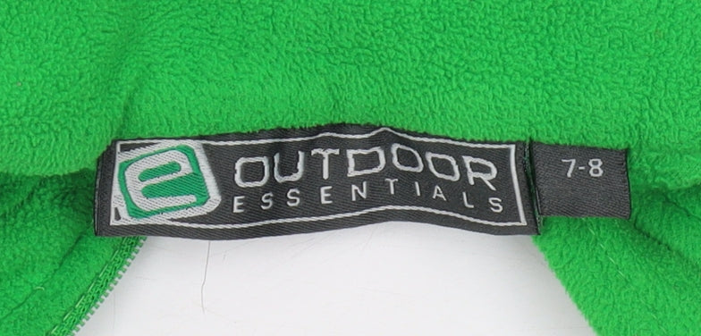 Outdoor Essentials Boys Green Fleece Pullover Sweatshirt 7-8 Years