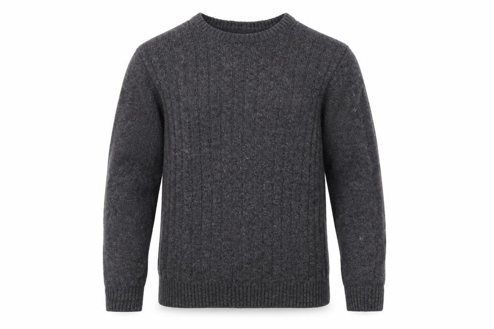 Crew Clothing Men's Grey Wool Pullover - Size S