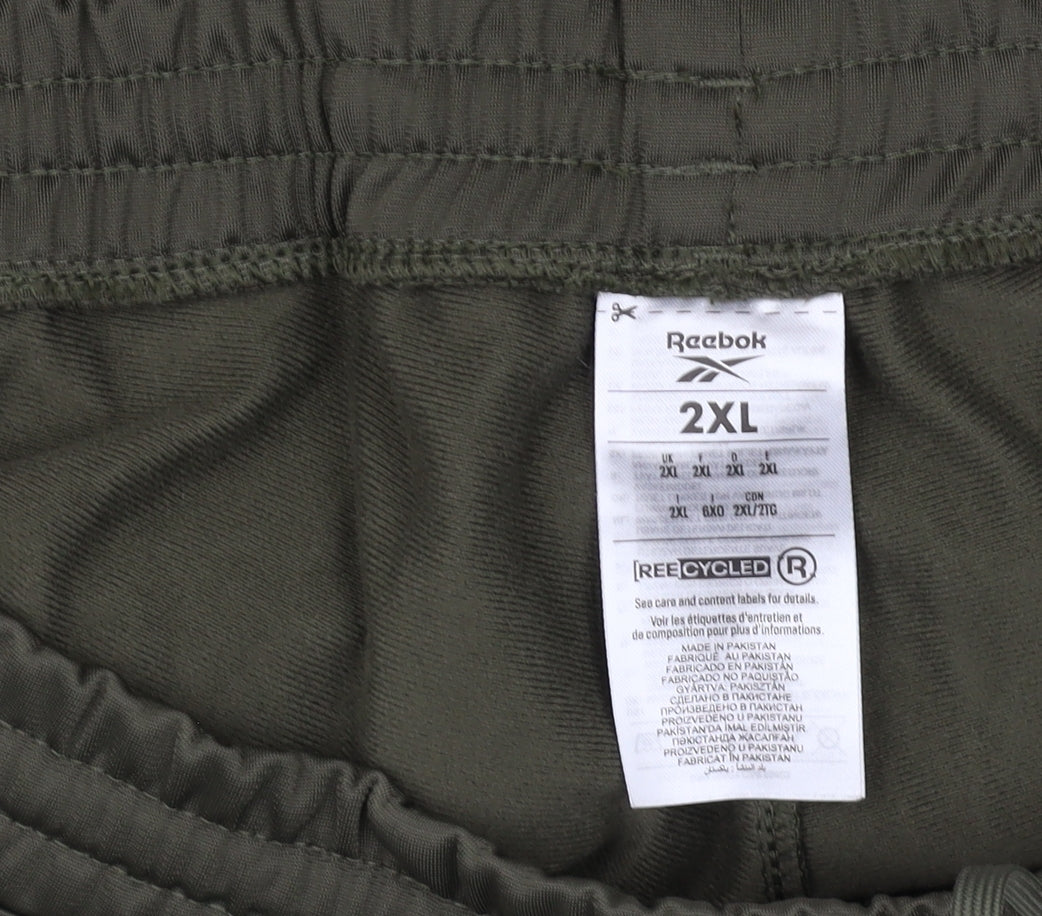 Reebok Men's Green Jogger Trousers 2XL Relaxed Fit