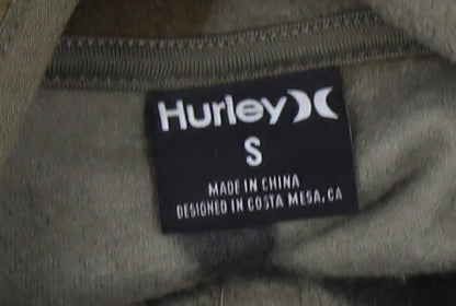Mens UK Size S Hurley Green 1/2 Zip Sweatshirt