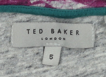 Unisex Adults UK Size L Ted Baker Multicoloured Jersey T-Shirt