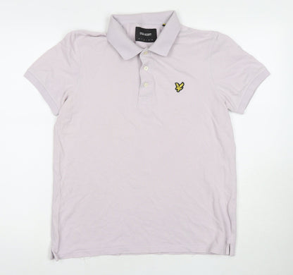 Lyle & Scott Men's White Polo Shirt M Logo Casual