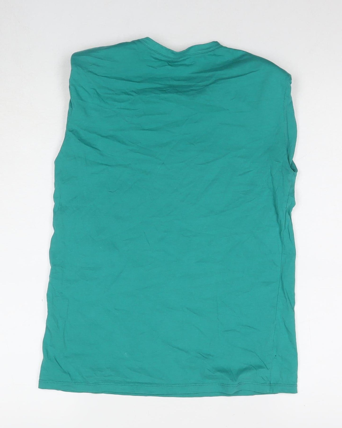 Womens UK Size S Massimo Dutti Green Basic T-Shirt