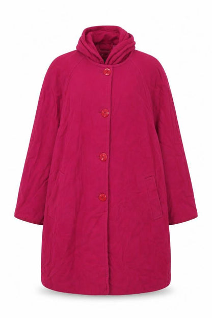 Jacques Vert Women's Pink Wool Blend Overcoat Size 16
