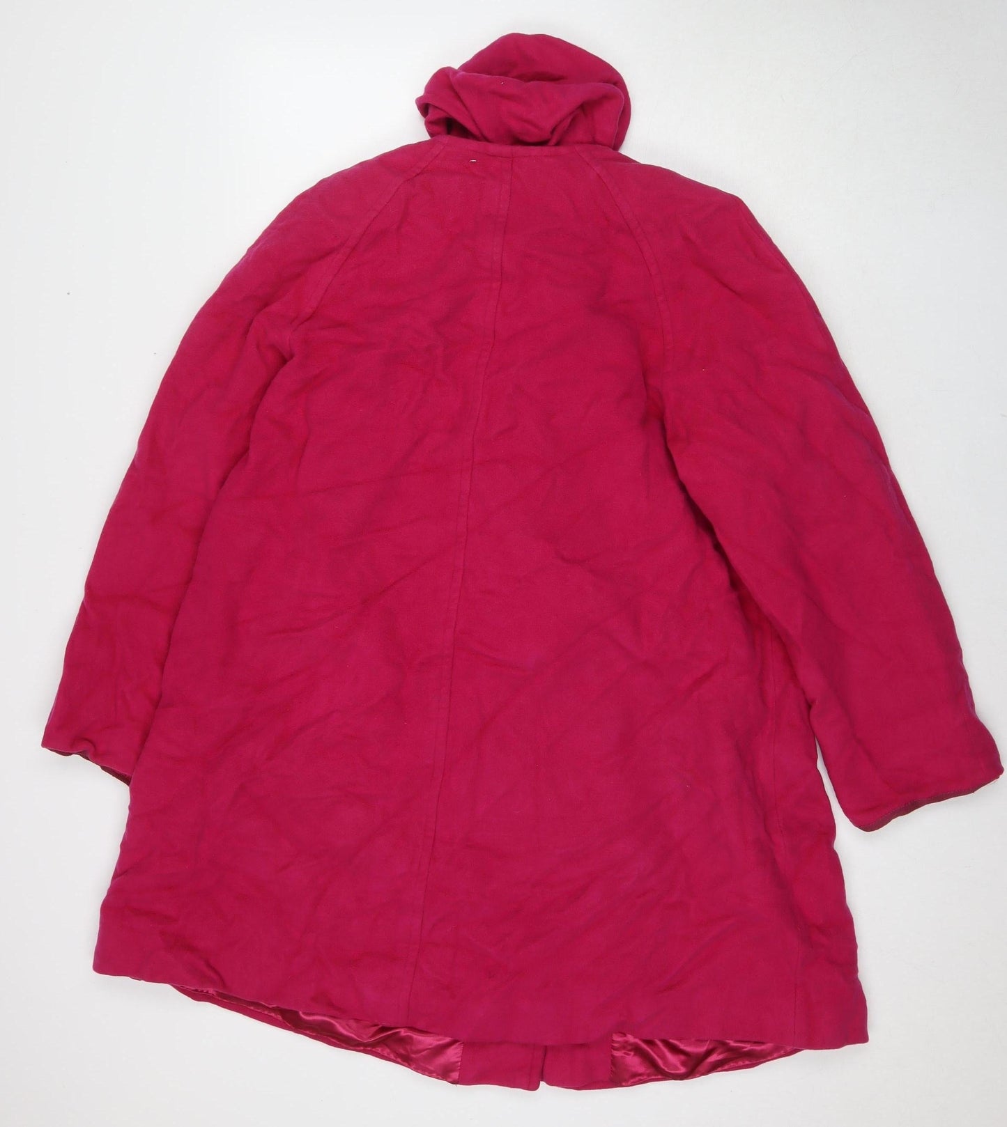 Jacques Vert Women's Pink Wool Blend Overcoat Size 16