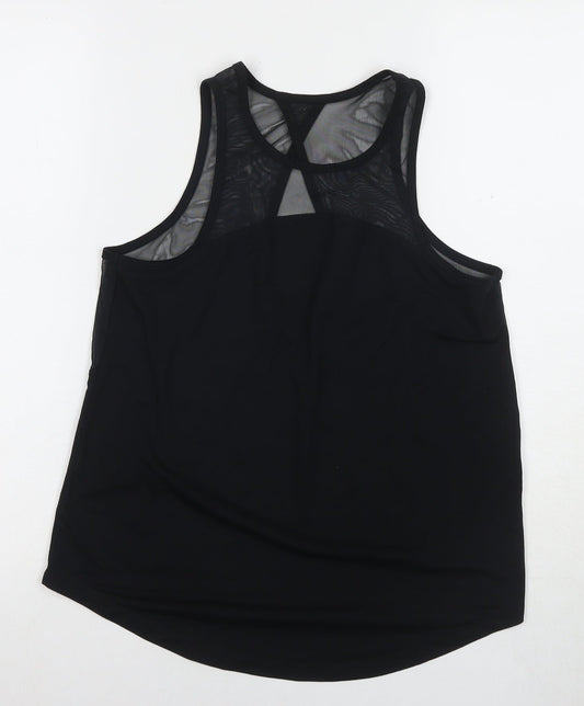 Crane Women's Black Athletic Mesh Tank Top Size S