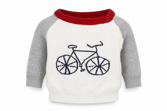 Baby Gap Unisex Grey Bicycle Pullover Jumper 0-3M