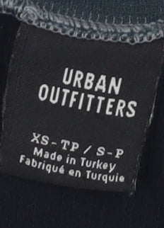 Womens UK Size XS Urban Outfitters Black Cropped T-Shirt