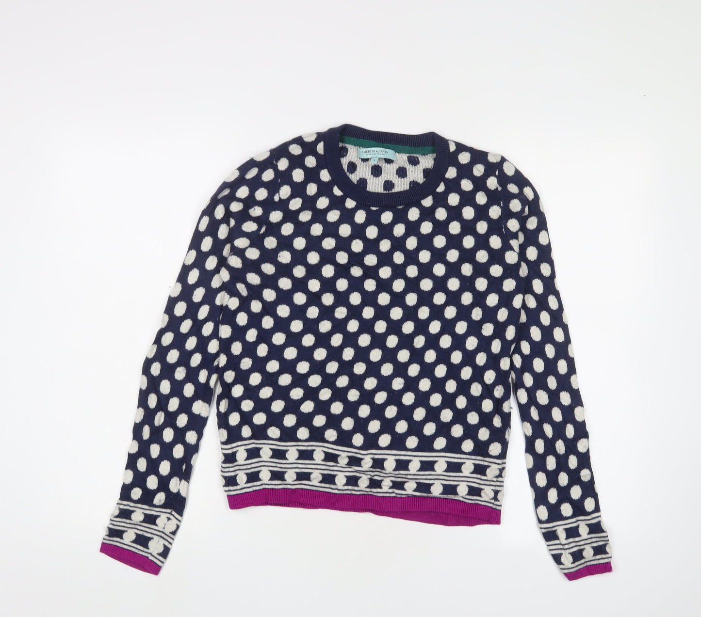 Womens UK Size S Dickins & Jones Multicoloured Pullover Jumper