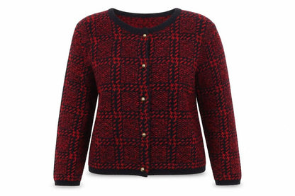 Womens UK Size 14-16 St Bernard Red Cardigan Jumper